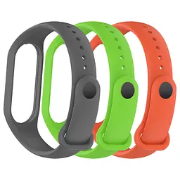 Комплект силіконових ремінців для фітнес браслетів Xiaomi Mi Band 5/6/7, Silicone, ditsy, зі зручною застібкою, на фітнес трекер та смарт годинник, ArmorStandart (ARM75070)