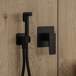Набір гігієнічного душу прихованого монтажу Omnires Parma black mat SYSPMBI1BL, Чорний матовий - мініатюра 2