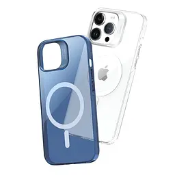 Захисний чохол Vokamo для iPhone 15 Pro з магнітним кільцем блакитний - мініатюра 4