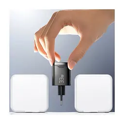 Зарядное устройство 1xUSB-C + 1xUSB 33W GaN black Essager (ECT33W-GMB01-Z) - миниатюра 8