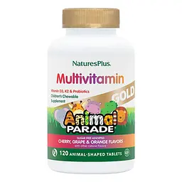 Вітаміни та мінерали Natures Plus Animal Parade Gold 120 жувальних таблеток Асорті