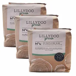 ЕКО підгузки-трусики LILLYDOO Green 4 (9-15 кг), 75 шт