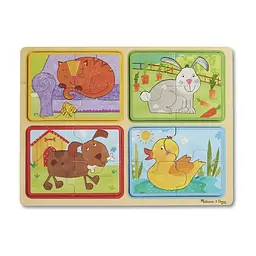 Пазл Melissa&Doug дерев'яні у футлярі "Грайливі друзі" (MD31364) - мініатюра 2