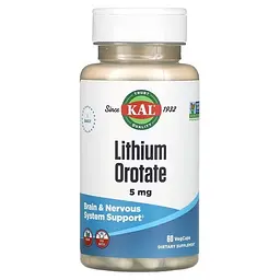 Другие минералы Lithium Orotate 5 mg 60 VegCaps KAL vit0005829
