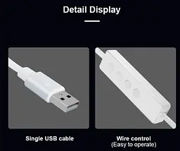 Компьютерные колонки Kisonli X21 Bluetooth, 20W, USB, RGB light, White - мініатюра 3