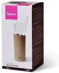 Підставка-колода Wood для кухонних ножів та ножиць Fissman 11х22 см kuh0007462 - мініатюра 3