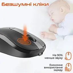 Мишка Meetion BTM185R Bluetooth/Wireless Black (MT-BTM185R-A) - мініатюра 2
