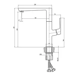 Змішувач для кухні Topaz Lexi TL-21401-H57-AU Золотий - мініатюра 7
