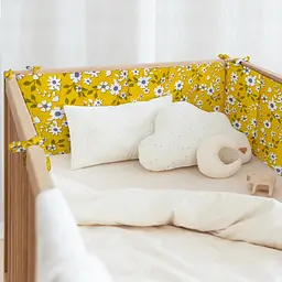 Бортики в дитяче ліжечко Cosas Yellow Flowers 30 х 180 см (WeltBed_FlowersWYellow) - мініатюра 2