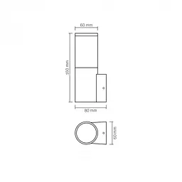 Led світильник Videx AR091B IP54 GU10 архітектурний чорний (VL-AR091B) - мініатюра 5