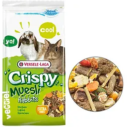 Корм для кроликів Versele-Laga Crispy Muesli Rabbits Cuni Верселе-Лага Кріспі мюслі 1 кг (617014)