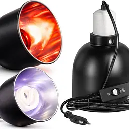 Світильник глибокий рефлекторний Terrario LUNOONE 2.0 E27 100W для локального обігріву тераріумів - мініатюра 2