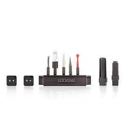 БДСМ-набір LOCKINK Teasing & Impact-Play Set, чорний, маска, кляп, затискачі для сосків, тиклер, шльопалка - мініатюра 2