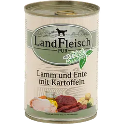 Консерви для собак LandFleisch Adult Dog Lamm und Ente mit Kartoffeln (ягня, качка, картопля) 400 г