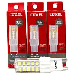 Лампа світлодіодна LUXEL 6W G9 LED 220V 6500K (G9-6C)