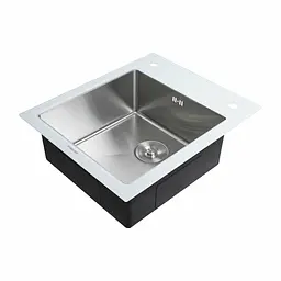 Кухонна мийка Platinum Handmade White Glass 600x510x200 - мініатюра 6