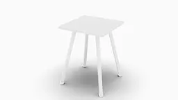 Табурет Ferrum-decor 430x320x320 Білий метал ДСП Білий 16 мм (FRD-104642)