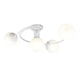Біла стельова люстра Levistella LVS4944 761LX04-4 WH+WH у стилі модерн на 4 скляні плафони E27 - мініатюра 3