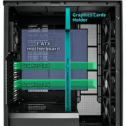 Корпус FSP U500-B без Блок живлення E-ATX Чорний - мініатюра 7