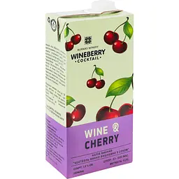 Напій винний WineBerry Wine & Cherry винно-вишневий з соком червоне напівсолодке 1 л - мініатюра 4