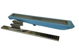 Душовий канал з горизонтальним фланцем Maxiflow Standart Line 80 см решітка Квадрат 4022.TY050K.080.1 - мініатюра 4