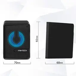 Комп'ютерні колонки Fantech GS203 Beat з RGB-підсвічуванням чорні (21542-01_411) - мініатюра 2