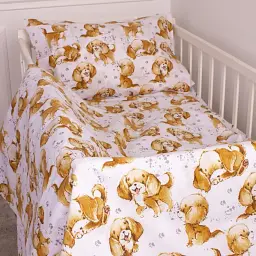 Комплект постельного белья MirSon Бязь 20-0020 Red dogs 160x220 см бежевый (2200010264494)