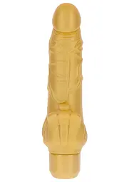 Вібратор Get Real Gold Dicker Stim 22 см (золотий) - мініатюра 6