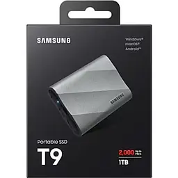 Зовнішній SSD накопичувач Samsung T9 1TB Gray (MU-PK1T0G) [160202] - мініатюра 6