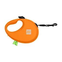 Повідець для собак WAUDOG R-leash з контейнером для пакетів S до 12 кг 3 м помаранчевий (26274) - мініатюра 2