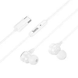 Дротові навушники Hoco M116, вакуумні, з мікрофоном, Type-C, 1.2m, white - мініатюра 2