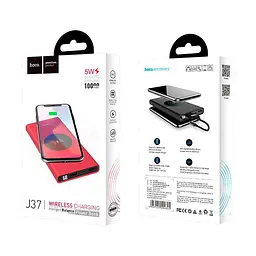 Додаткова батарея Hoco J37 Wisdom (Wireless Charger) (10000mAh) Red - мініатюра 6