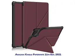 Чохол для електронної книги BeCover Ultra Slim Origami для Amazon Kindle Paperwhite 11th Gen. 2021 Red Wine (707222) - мініатюра 2
