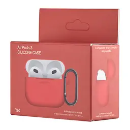 Чохол Silicone Case 1,2mm for AirPods 3 Red - мініатюра 2