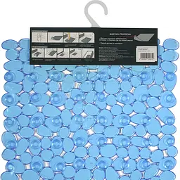 Килимок для ванної Eco Fabric Галька 68х34 см прозоро-синій (6834-002) - мініатюра 6