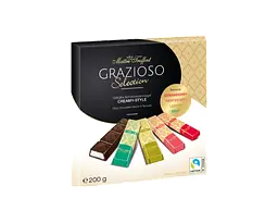Шоколад чорний Maitre Truffout Grazioso Selection Creamy- Style з кремовими начинками 200 г.