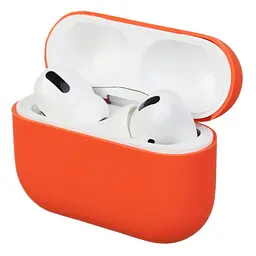 Силіконовий чохол для навушників Apple AirPods Pro, Ultrathin Silicone Case, помаранчевий, захисний чохол, ультратонкий і легкий, захист від подряпин і пилу, м"який силікон, ArmorStandart (ARM55959)