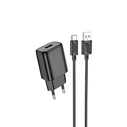 Адаптер мережевий Hoco Type-C Cable Solid single Port charger C134A |1USB, 12W/2.4A|