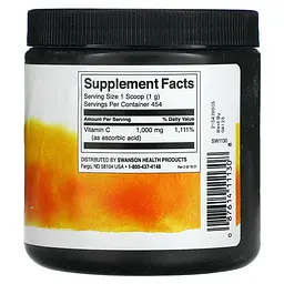Вітамін С в Порошку 100% Pure Vitamin C Powder - 454г - мініатюра 2