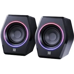 Акустична система 2.0 Defender Solar 9, 10Вт, Bluetooth, RGB підсвітка, USB, чорна - мініатюра 2