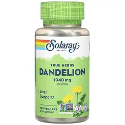 Корінь кульбаби Solaray Dandelion Root 520 мг 100 веганських капсул
