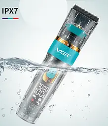 Машинка для стрижки VGR V 695 / Акумуляторна машинка для стрижки волосся + 6 насадок, з USB / Бездротовий тример для стрижки - мініатюра 5
