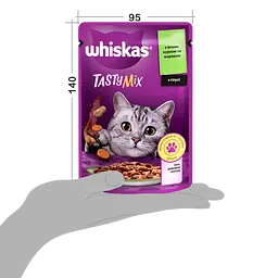 Вологий корм для котів Whiskas TastyMix з ягням, куркою та морквою 2.38 кг (28 шт. х 85 г) - мініатюра 9