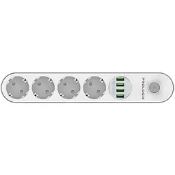 Мережевий фільтр-подовжувач ProLogix SE-4432W Premium 4 розетки 4xUSB 2 м - мініатюра 2