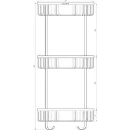 Поличка кутова потрійна Globus Lux SS 8477 - мініатюра 2