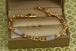 Браслет Xuping Jewelry Фаєрфокс з родієм 19 см 5 мм золотистий