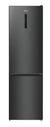 Холодильник Gorenje 185х60х60см 2 двері 204(96) л А++ NoFrost+ LED дисплей чорний (NRK6192ABK4)