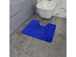 Килимок для ванної кімнати DARIANA 60*50см синій поліпропіленовий Standard u-cut соти