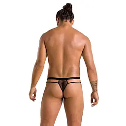 Чоловічі прозорі стринги Passion 029 THONG COLLIN L/XL Black, сітка - мініатюра 4