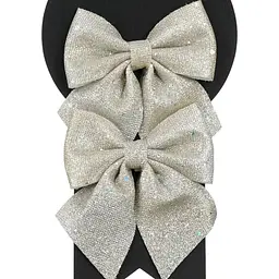 Бант декоративний Mica Decorations 13 см перламутр 2 шт. (1179623) - мініатюра 2